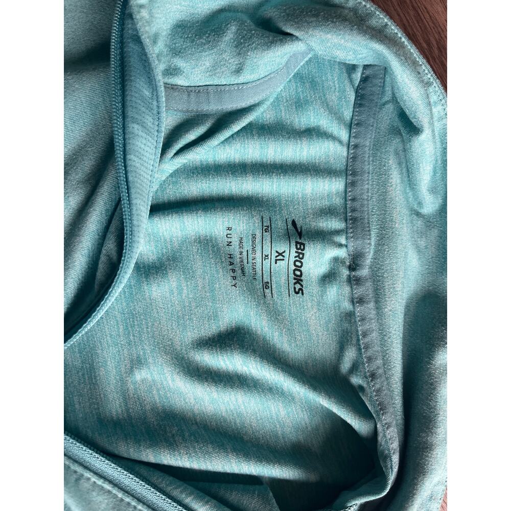 Brooks Dash 1/2 Zip 2.0 XL Womens half zip aqua blue GUC - Picture 3 of 5